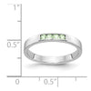 14k White Gold 4-stone Gemstone Bands