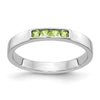 14k White Gold 4-stone Gemstone Bands