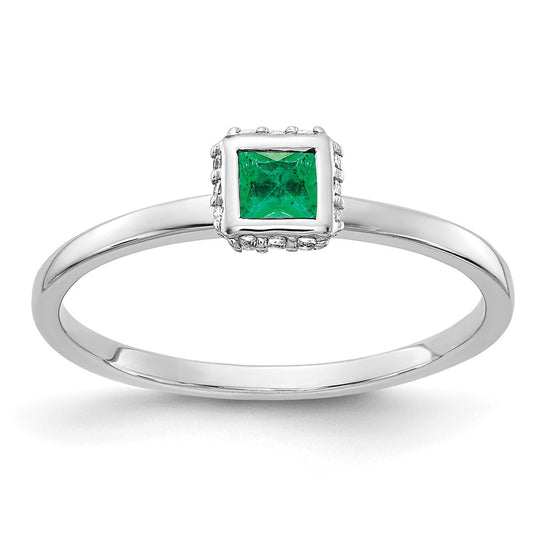 Diamond and Princess Gemstone Ring