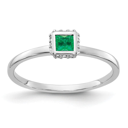 Diamond and Princess Gemstone Ring