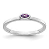 Bezel-set Marquise Gemstone Ring