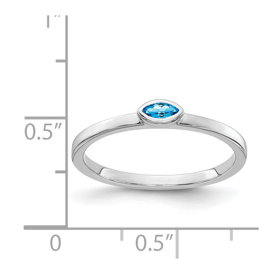 Bezel-set Marquise Gemstone Ring