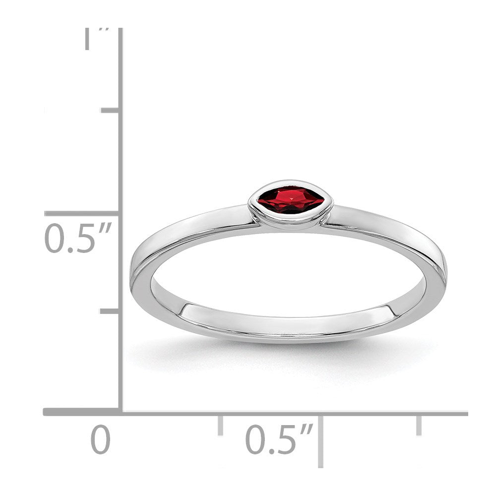 Bezel-set Marquise Gemstone Ring