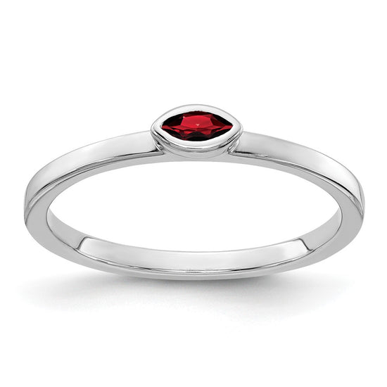 Bezel-set Marquise Gemstone Ring