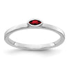 Bezel-set Marquise Gemstone Ring