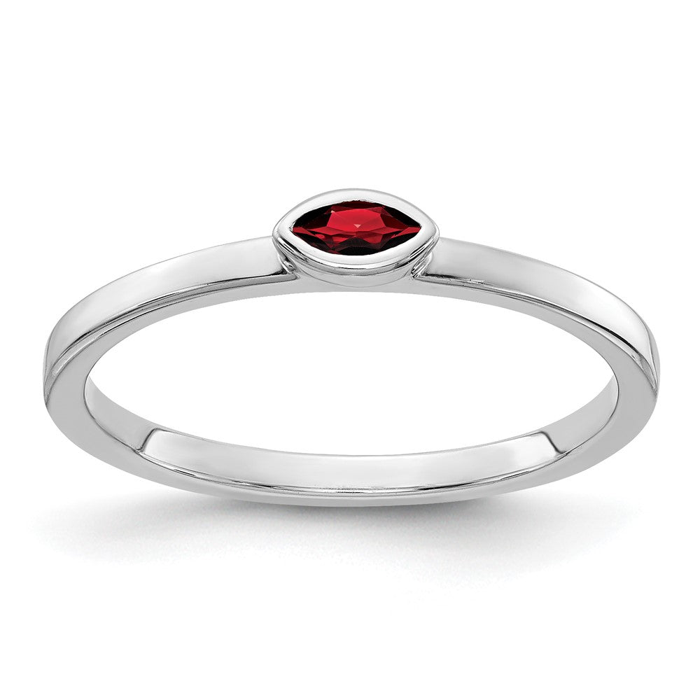 Bezel-set Marquise Gemstone Ring