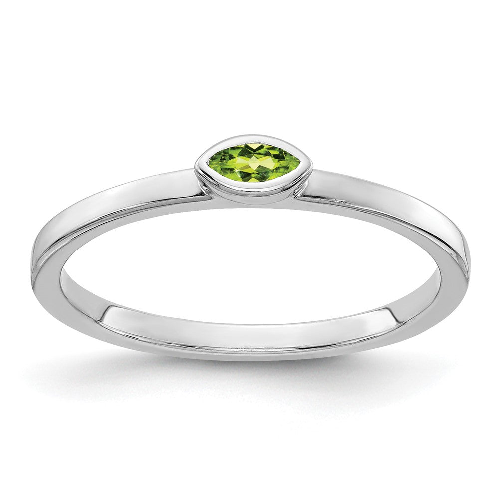 Bezel-set Marquise Gemstone Ring