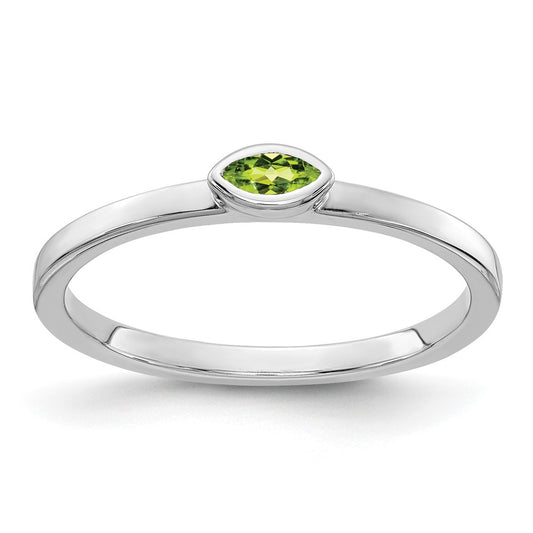 Bezel-set Marquise Gemstone Ring