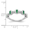 14k White Gold Diamond and Gemstone Fancy Ring