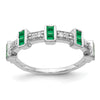 14k White Gold Diamond and Gemstone Fancy Ring