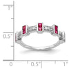 14k White Gold Diamond and Gemstone Fancy Ring