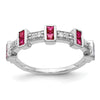 14k White Gold Diamond and Gemstone Fancy Ring