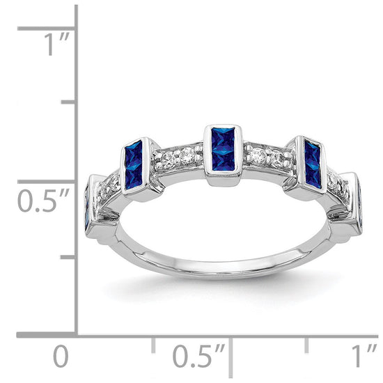 14k White Gold Diamond and Gemstone Fancy Ring