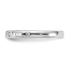 14k White Gold 2mm 7-stone 1/6 carat Diamond Band