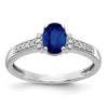 White Gold Diamond and Oval Sapphire Rings