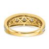 14k Two-tone 5-Stone 1/4 carat Diamond Complete Men's Channel Band
