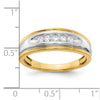 14k Two-tone 5-Stone 1/4 carat Diamond Complete Men's Channel Band