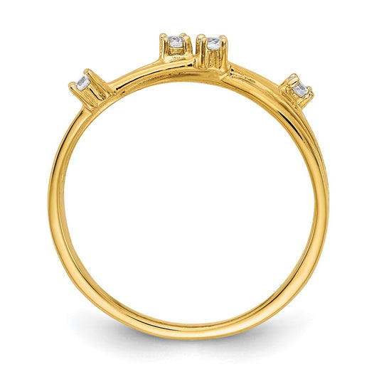 14k 1/10 carat Diamond Fashion Ring