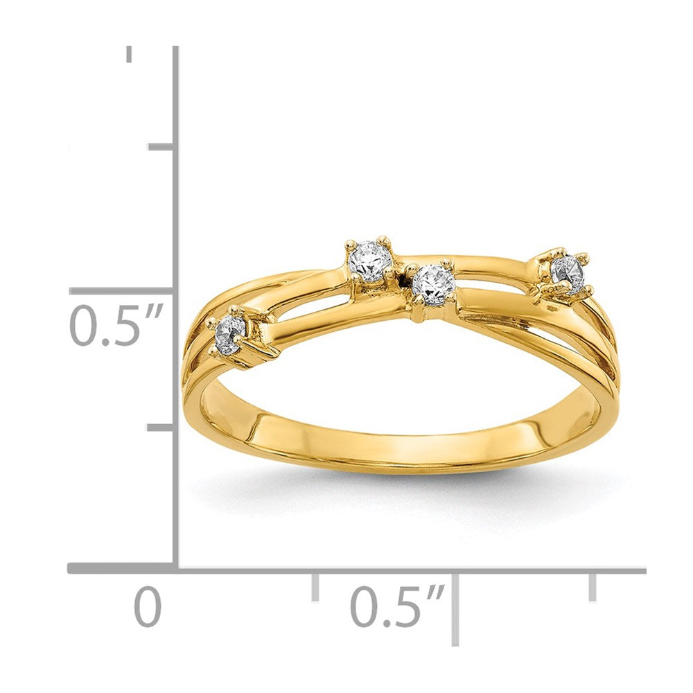14k 1/10 carat Diamond Fashion Ring