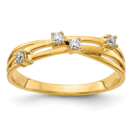 14k 1/10 carat Diamond Fashion Ring