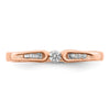 14k Rose Gold 1/8 carat Diamond Ring