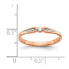 14k Rose Gold 1/8 carat Diamond Ring