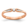 14k Rose Gold 1/8 carat Diamond Ring
