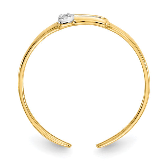 14k .01ct Diamond Buckle Toe Ring