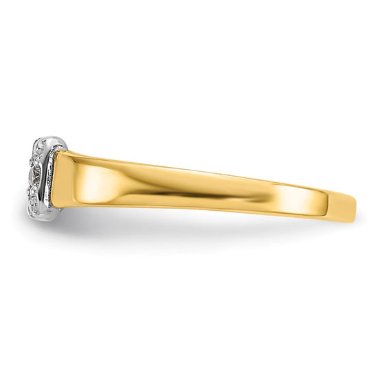 14k .01ct Diamond Buckle Toe Ring