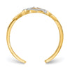 Gold Polished Heart Toe Rings