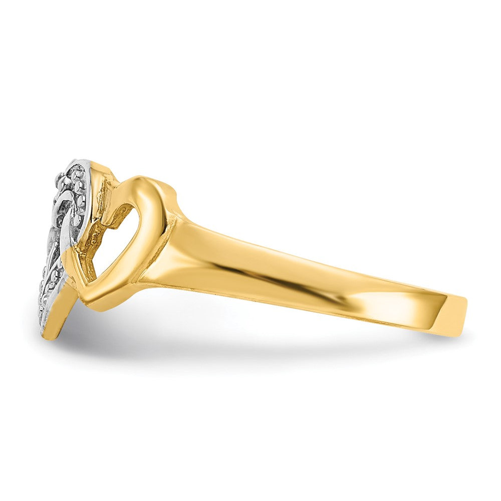 Gold Polished Heart Toe Rings
