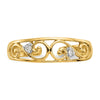 10k .02ct Diamond Scroll Toe Ring