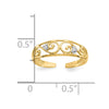 10k .02ct Diamond Scroll Toe Ring