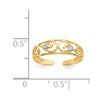 14k .02ct Diamond Scroll Toe Ring
