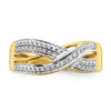 14k Polished 1/6 carat Diamond Ring