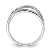 14k White Gold 1/4 carat Diamond 3-Strand Ring
