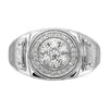 14k White Gold 1/2 carat Lab Grown Diamond VS/SI+ G+ Complete Men's Ring