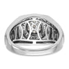 14k White Gold 1/2 carat Lab Grown Diamond VS/SI+ G+ Complete Men's Ring