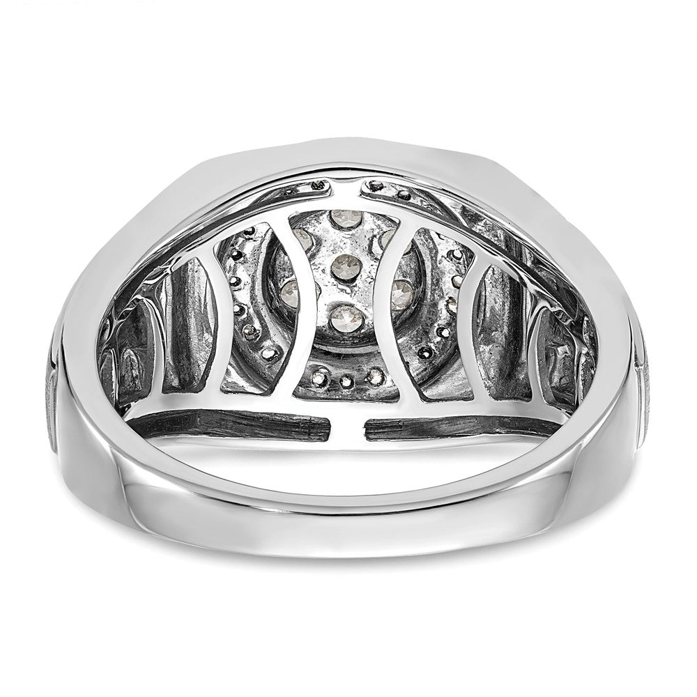14k White Gold 1/2 carat Lab Grown Diamond VS/SI+ G+ Complete Men's Ring