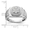 14k White Gold 1/2 carat Lab Grown Diamond VS/SI+ G+ Complete Men's Ring