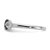 14k White Gold 1/15 carat Black and White Diamond X-Ring
