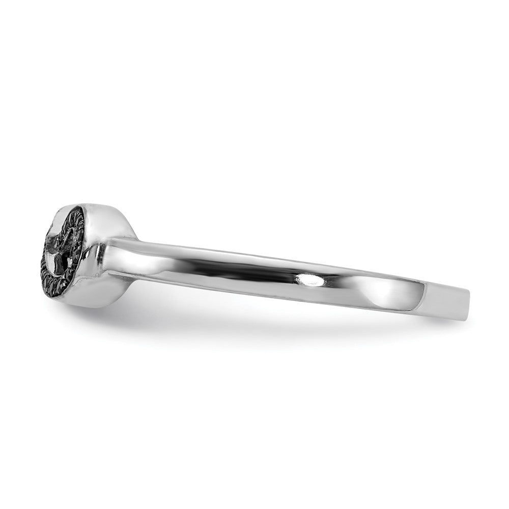 14k White Gold 1/10 carat Black Diamond Infinity Ring
