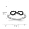 14k White Gold 1/10 carat Black Diamond Infinity Ring