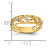 Gold Textured Diamond Floral Vine Ring