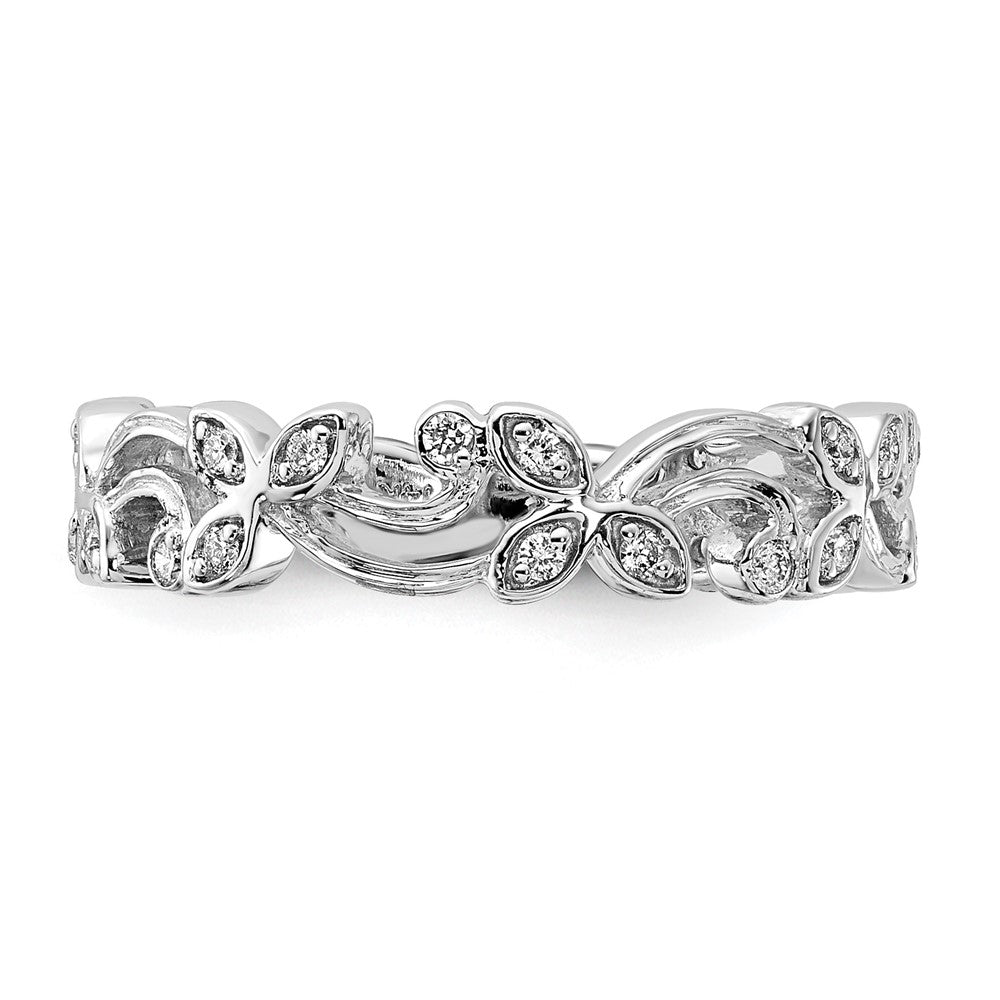 Gold Polished Diamond Flower Rings