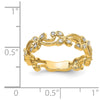 Gold Polished Diamond Flower Rings