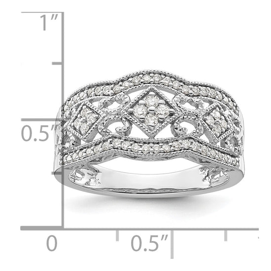 14k White Gold 1/4 carat Diamond Vintage Ring