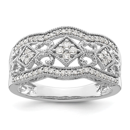14k White Gold Diamond Vintage Ring