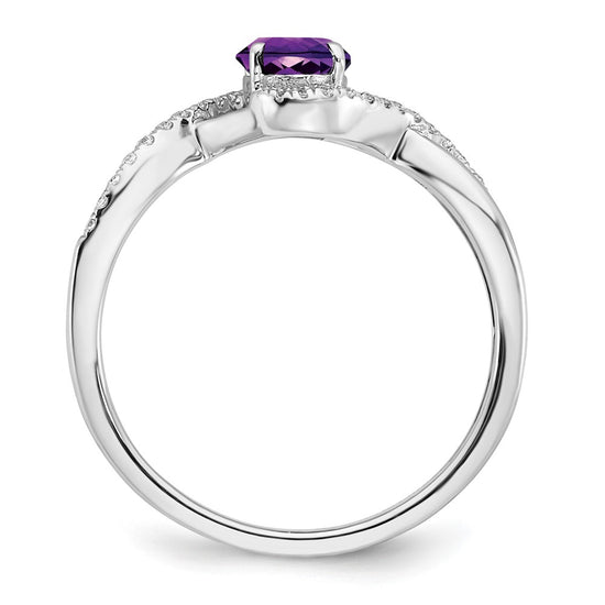 Oval Gemstone and Diamond Twist Rings