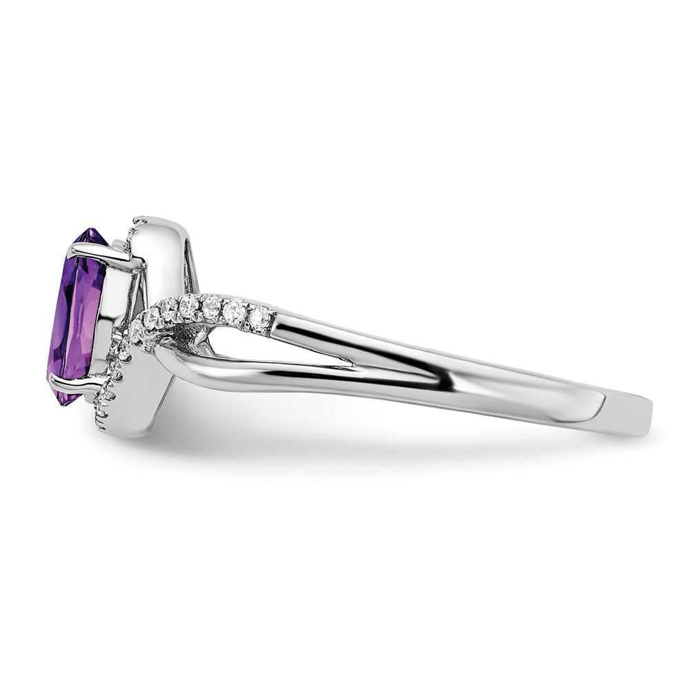 Oval Gemstone and Diamond Twist Rings